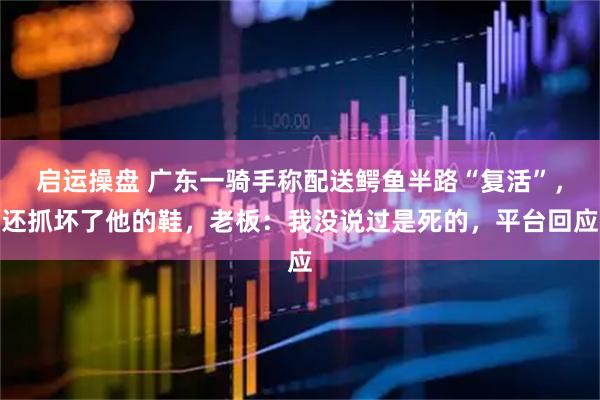 启运操盘 广东一骑手称配送鳄鱼半路“复活”，还抓坏了他的鞋，老板：我没说过是死的，平台回应